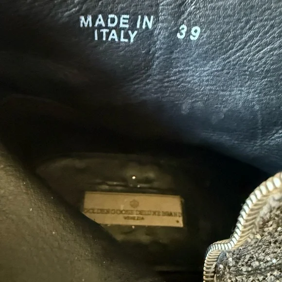 Golden Goose Glitter Sparkling Silver Western Ankle Booties - Picture 10 of 11
